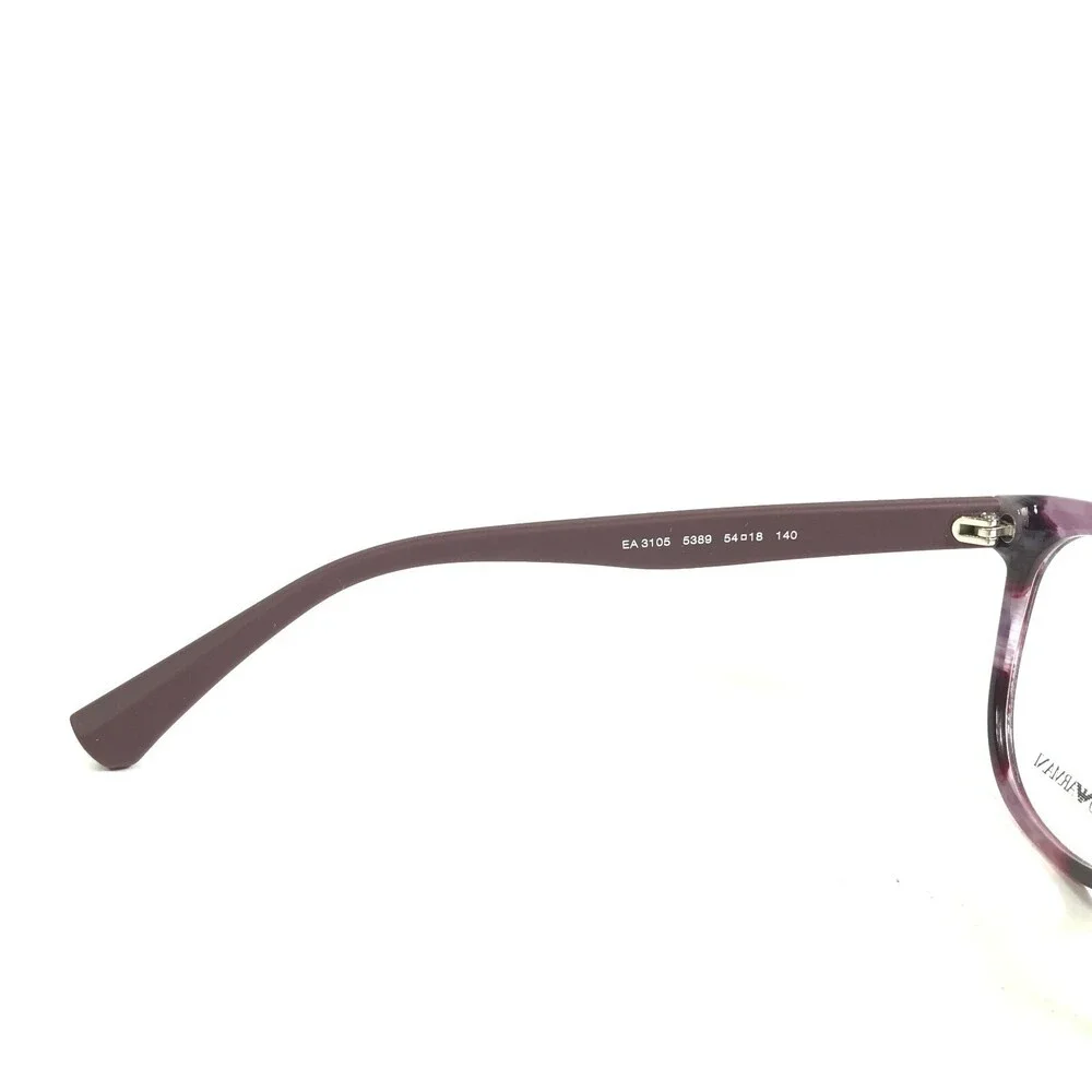Emporio Armani Eyeglasses Frames EA3105 5389 Purple Horn Cat Eye 54-18-140